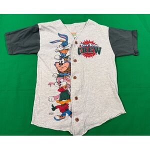Vintage 1994 Daffy Duck and Bugs Bunny Looney Tunes Baseball Jersey kids XL